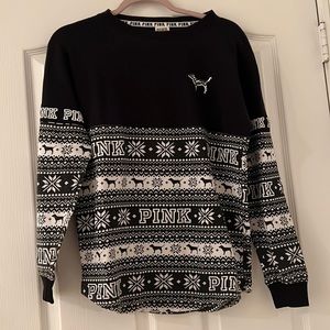 Pinks black and white sweater with sequence detailing